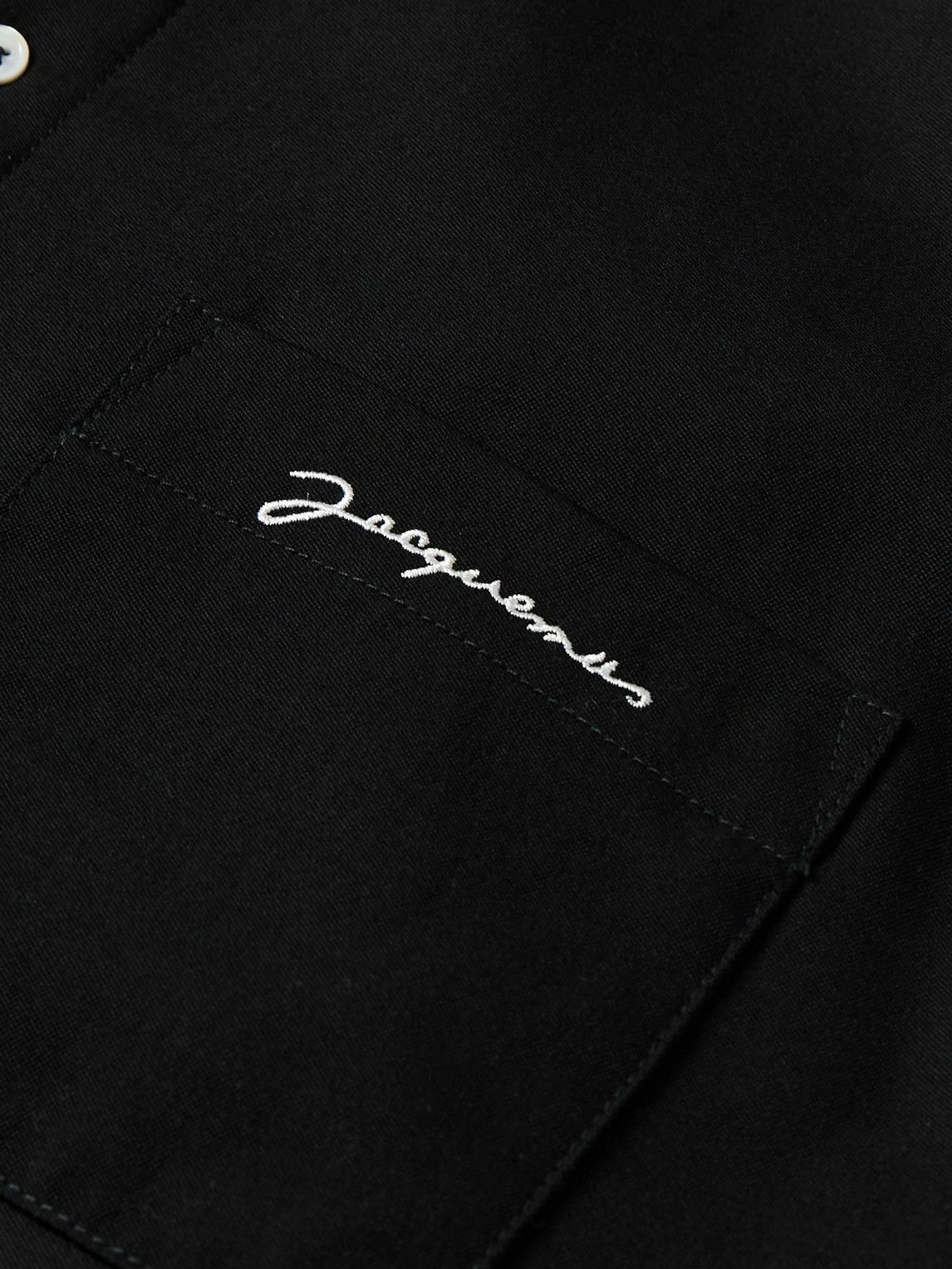 Jacquemus - Logo-embroidered Padded Virgin Wool Overshirt - Black Jacquemus