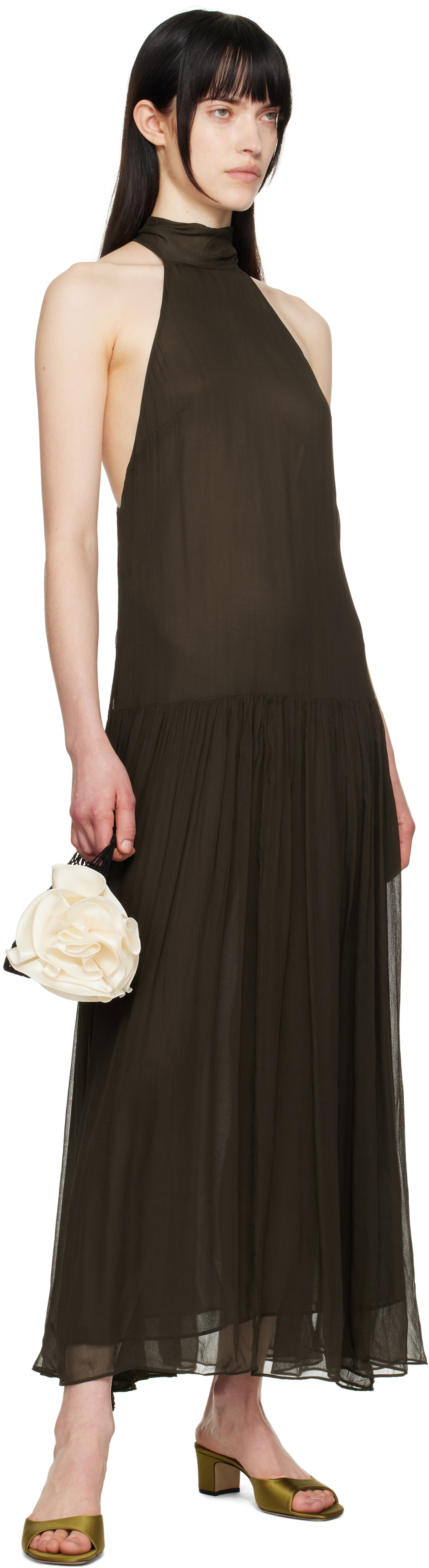 BEC + BRIDGE Brown Inka High Neck Maxi Dress