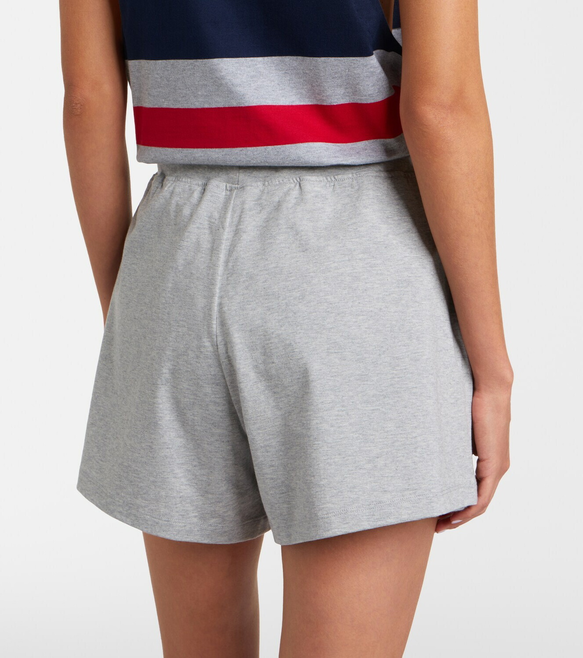 Versace Logo cotton jersey shorts