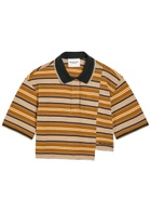 Isabel Marant étoile Isalyne Asymmetric Striped Cotton Polo top Multicoloured
