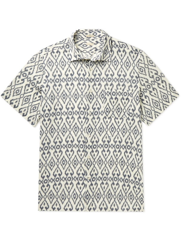 Photo: MASSIMO ALBA - Malibu Printed Cotton Shirt - Blue