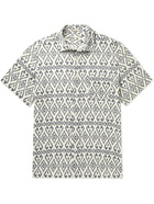 MASSIMO ALBA - Malibu Printed Cotton Shirt - Blue