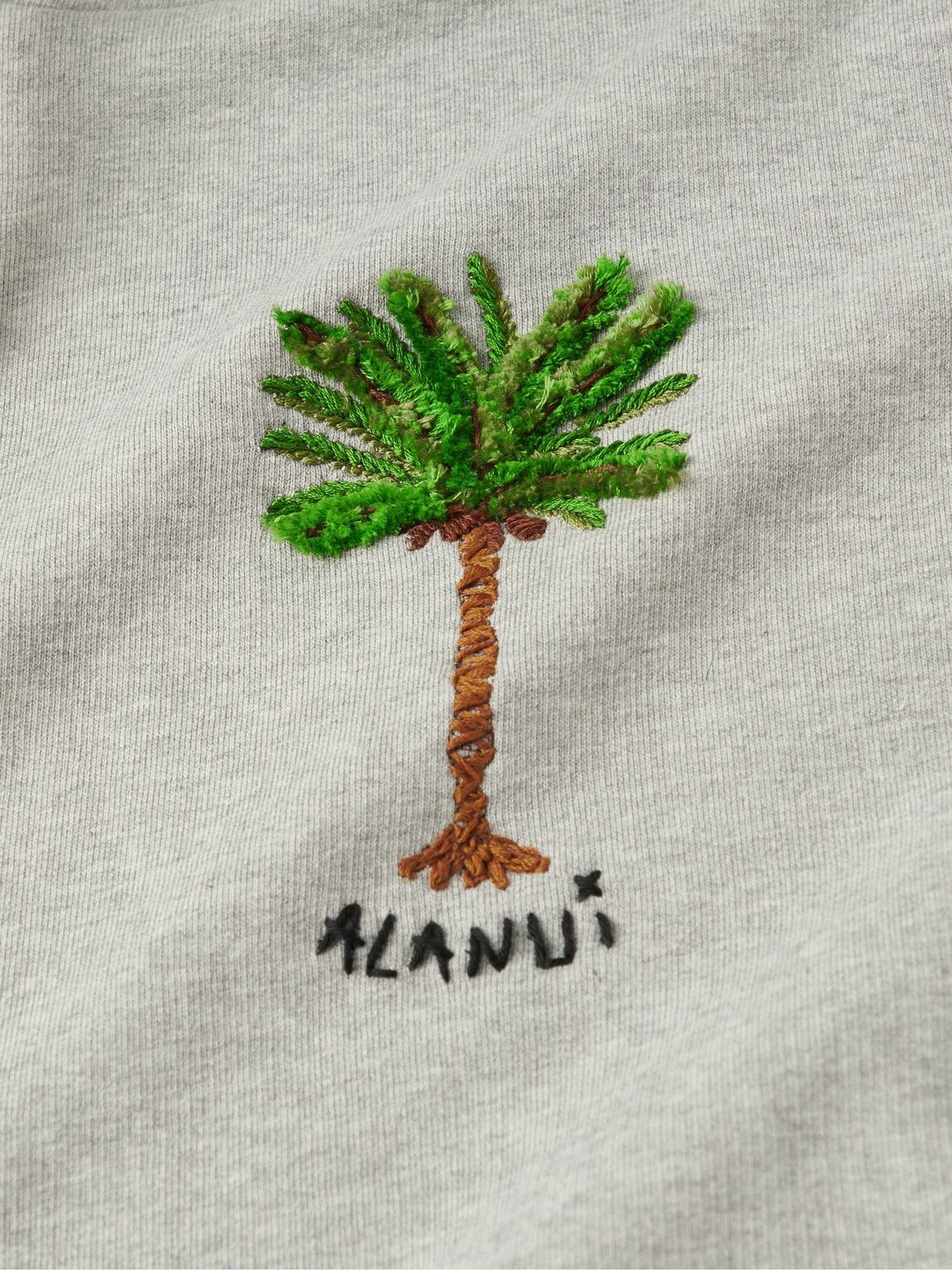 Alanui graphic-embroidered hoodie - Blue