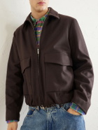 Barena - Wool-Blend Felt Blouson Jacket - Brown