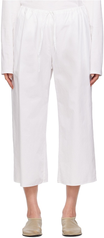 Photo: The Row White Jubin Trousers