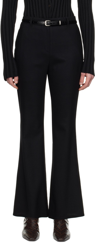 Photo: LE17SEPTEMBRE Black Flare Western Belt Trousers