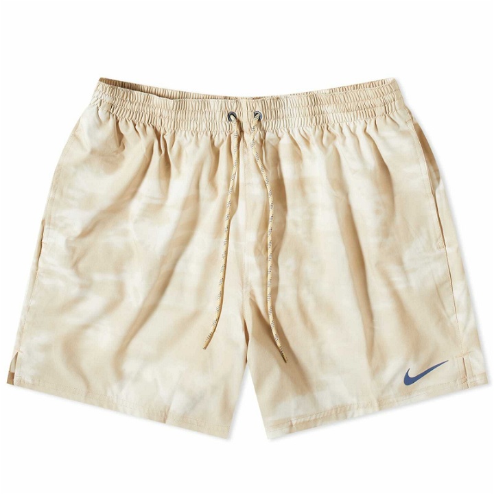 Photo: Nike Swim Men's Floral Fade 5" Volley Short in Team Gold