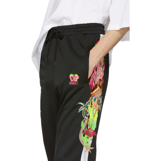 Doublet Black Chaos Embroidery Track Pants Doublet