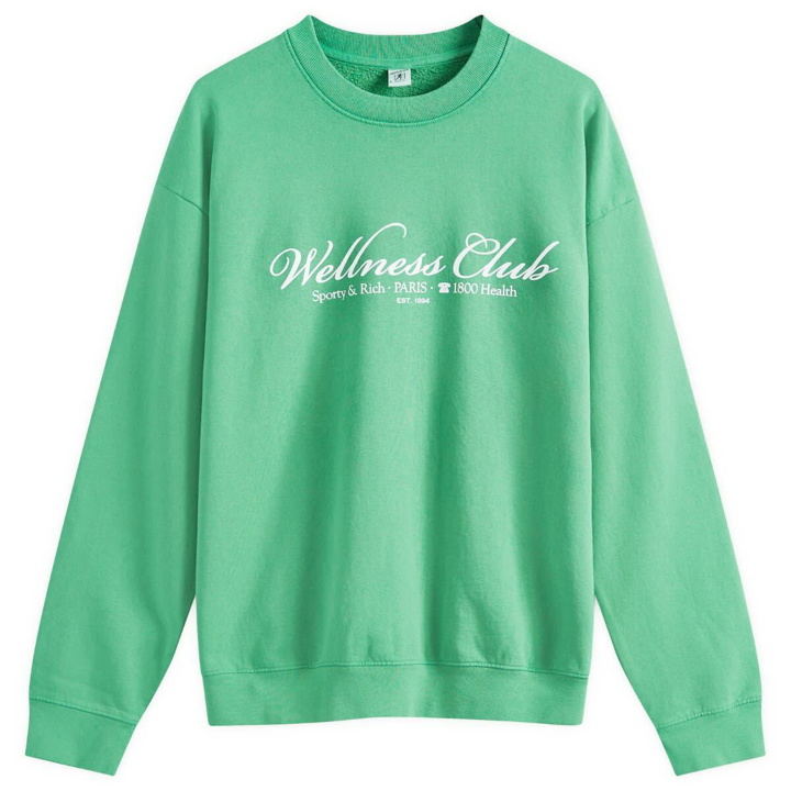 Photo: Sporty & Rich Men's 1800 Health Sweatshirt in Verde/White