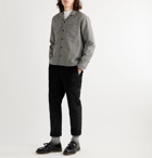 AMI PARIS - Tapered Pleated Cotton-Corduroy Trousers - Black