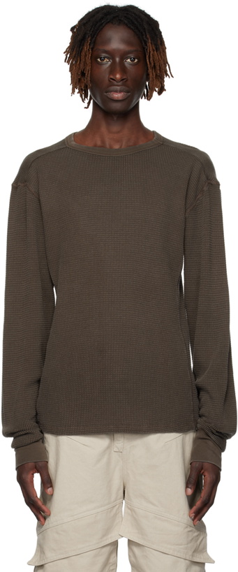 Photo: Entire Studios Brown Thermal Long Sleeve T-Shirt