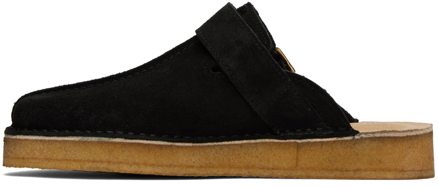 clarks black mules