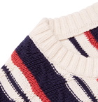 J.Crew - Striped Cable-Knit Cotton Sweater - Navy