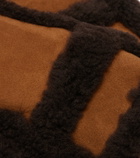 Yves Salomon Shearling-trimmed leather mittens