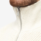 Jil Sander Men's Full Zip Knit in Natural