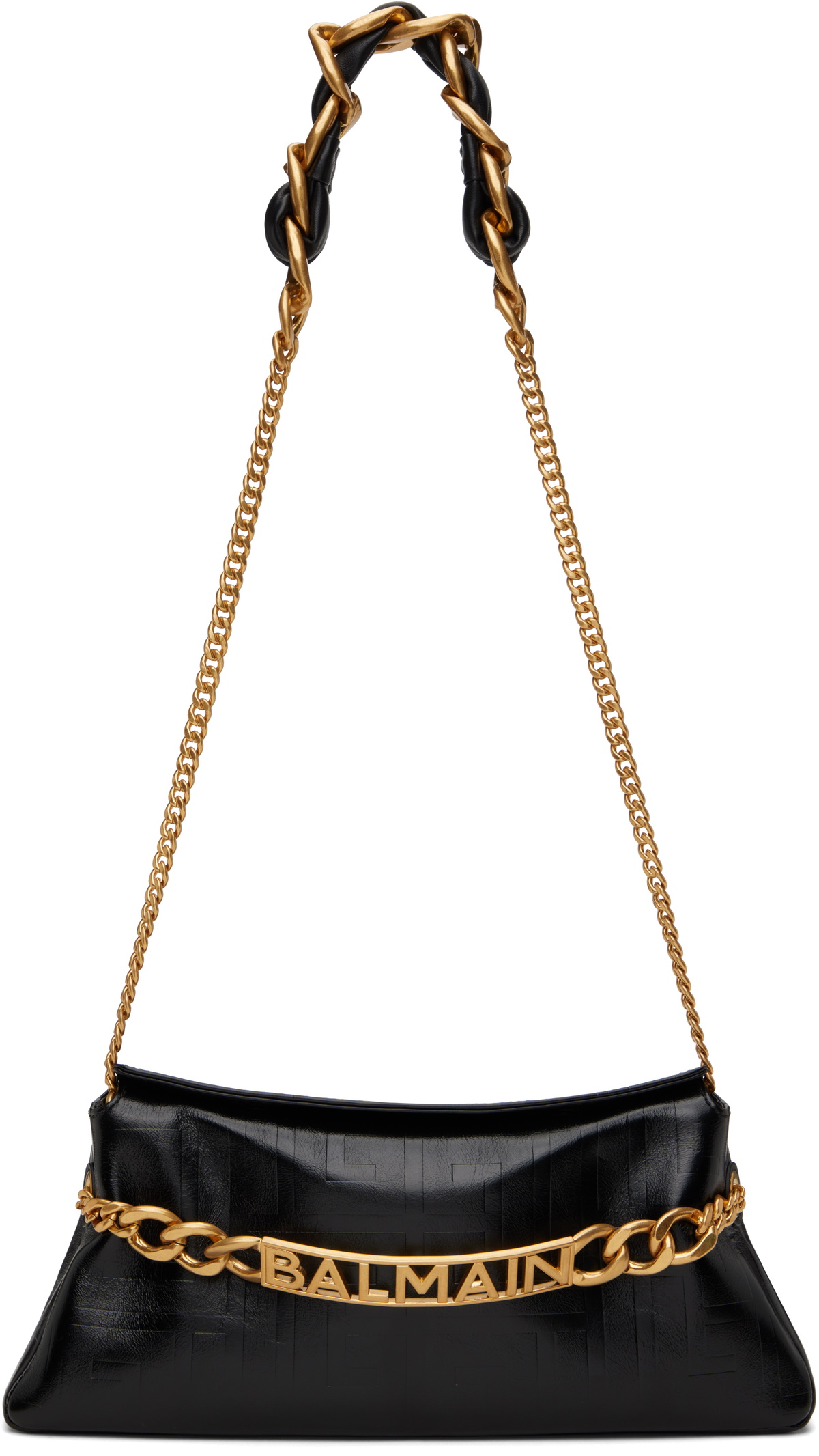 Balmain Black 1945 Soft Clutch Bag Balmain