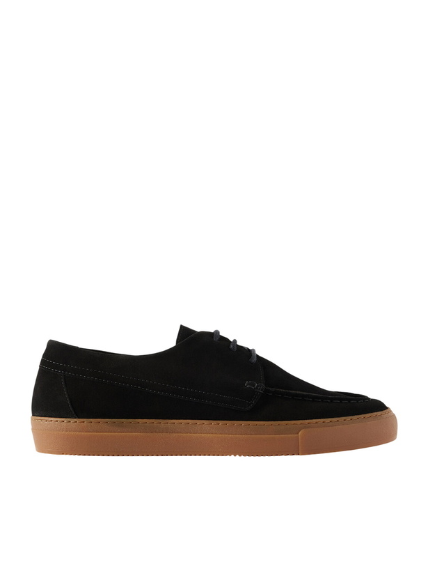 Photo: Mr P. - Larry Suede Boat Shoes - Black