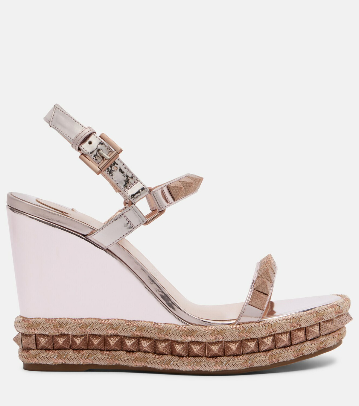 Christian Louboutin Pyraclou 100 leather espadrille sandals