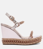 Christian Louboutin Pyraclou 100 leather espadrille sandals