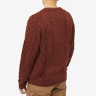 Nike Men's Life Cable Knit Sweater in Oxen Brown