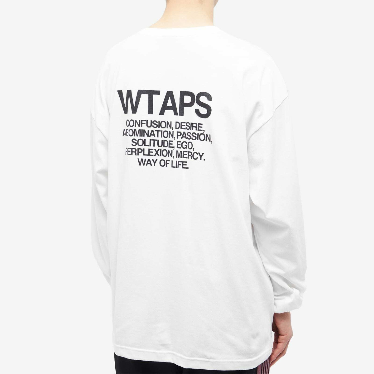 WTAPS Men's Long Sleeve Ingredients T-Shirt in White WTAPS