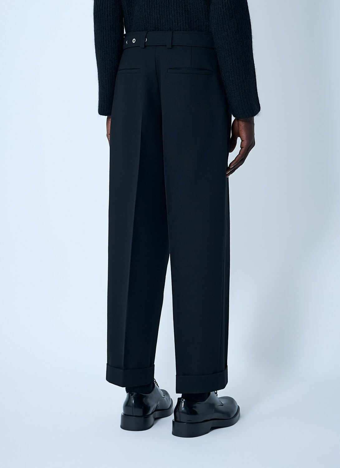 Jil Sander Belted Tailored Wool Pants