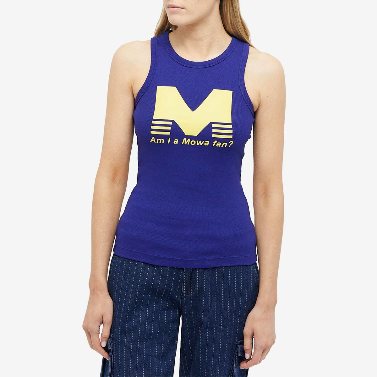 MOWALOLA Women's Am I A Tank Top in Spectrum Blue Mowalola