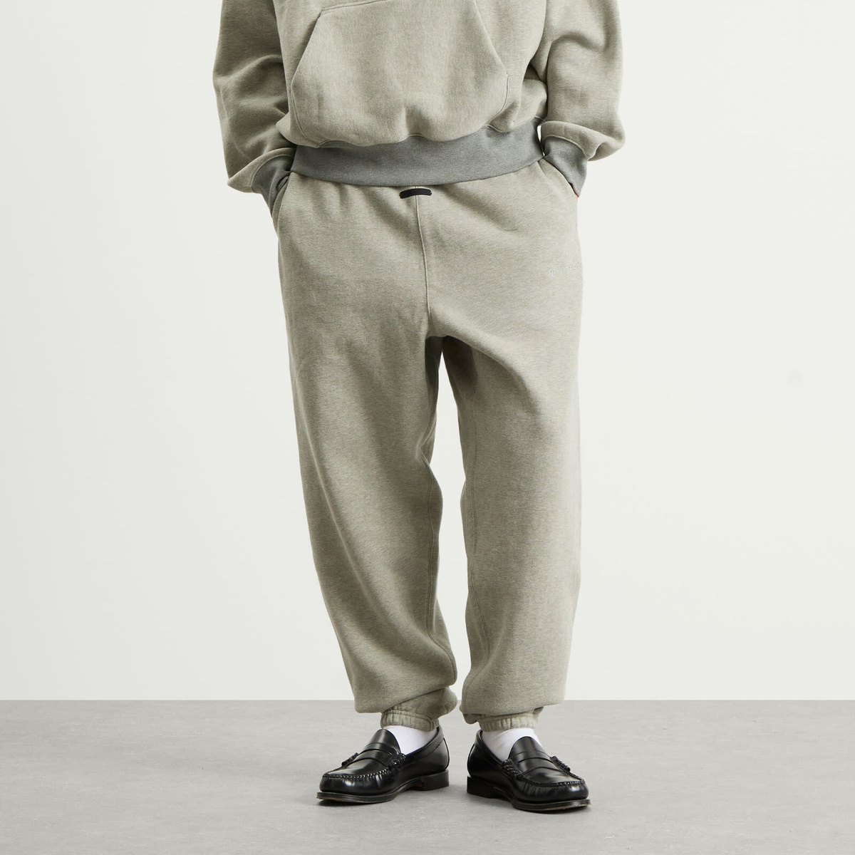 Fear of God ESSENTIALS Men's Signature Classic Sweat Pants in Concrete Heather