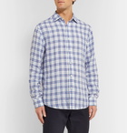 Faherty - Checked Linen Shirt - Blue