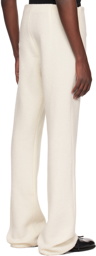 Nuba Off-White Draped Trousers