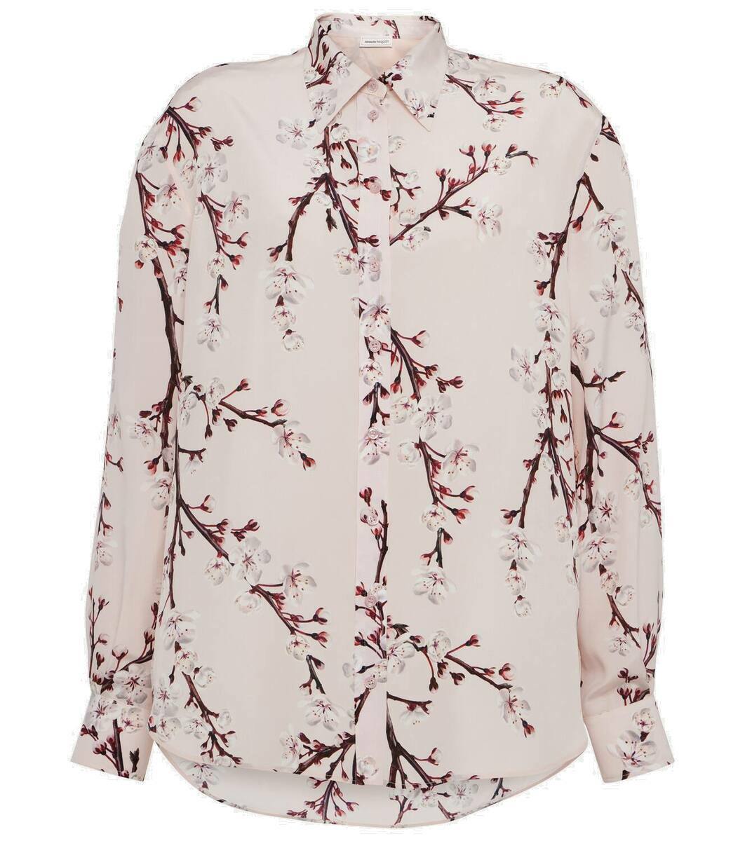 Alexander McQueen Floral oversized silk shirt Alexander McQueen