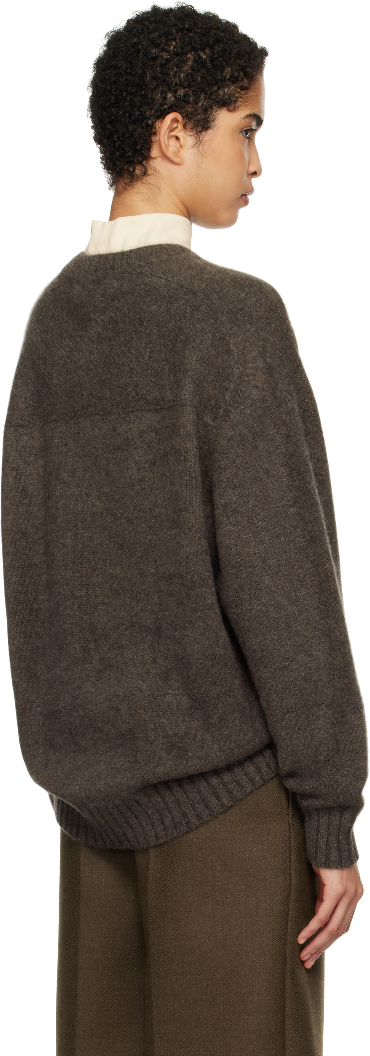 Carven Brown Knit Sweater