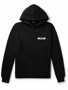 Jacquemus - Logo-Appliquéd Cotton-Jersey Hoodie - Black