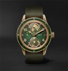 MONTBLANC - 1858 Géosphère Limited Edition Automatic 42mm Bronze and NATO Watch, Ref. No. 119909 - Green