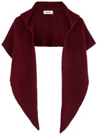 Lisa Yang Rina Hooded Cashmere Scarf - Burgundy - One Size