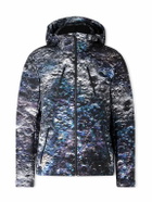 Aztech Mountain - MDJ Nuke Suit Printed Quilted Hooded Down Ski Jacket - Blue