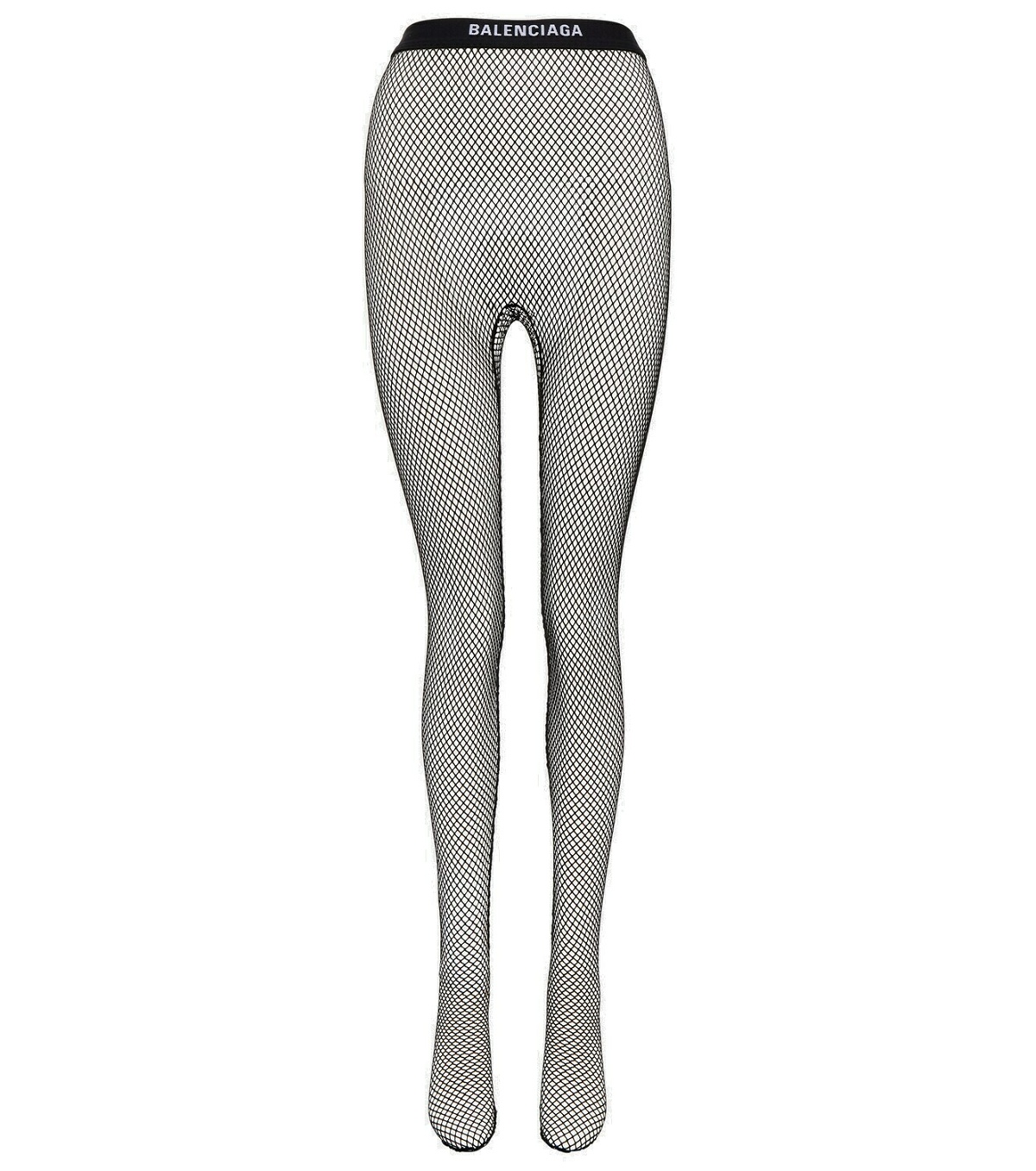 Photo: Balenciaga - Logo waistband fishnet tights