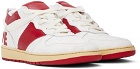 Rhude White & Red Rhecess Low Sneakers