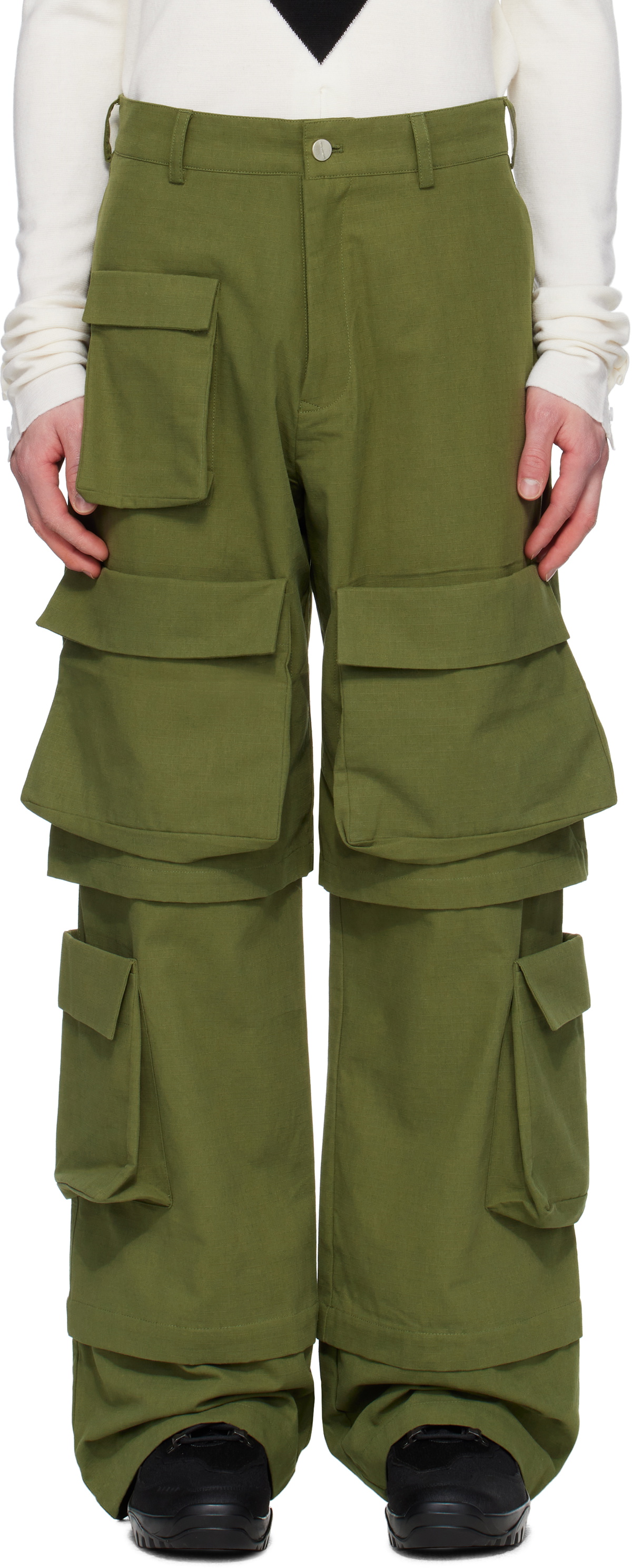 SPENCER BADU SSENSE Exclusive Black Cargo Pants Spencer Badu