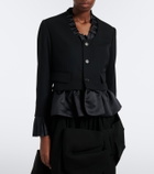 Noir Kei Ninomiya Ruffled peplum wool jacket