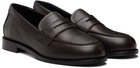 Aeyde Brown Oscar Leather Loafers