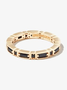 Suzanne Kalan 18kt Yellow Gold Inlay Sideways Sapphire Eternity Band Ring