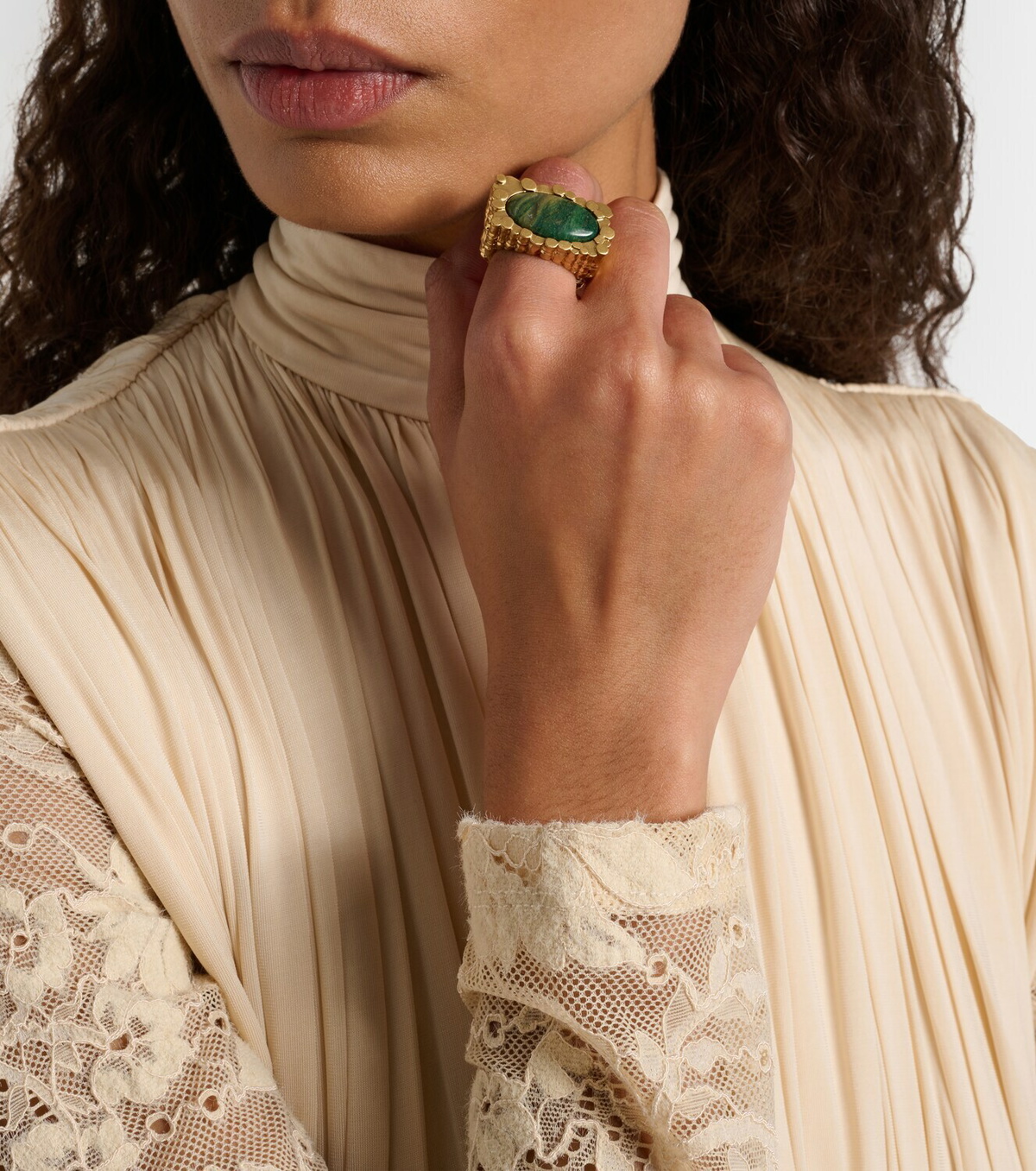 Zimmermann Wisp 16kt gold-plated embellished ring