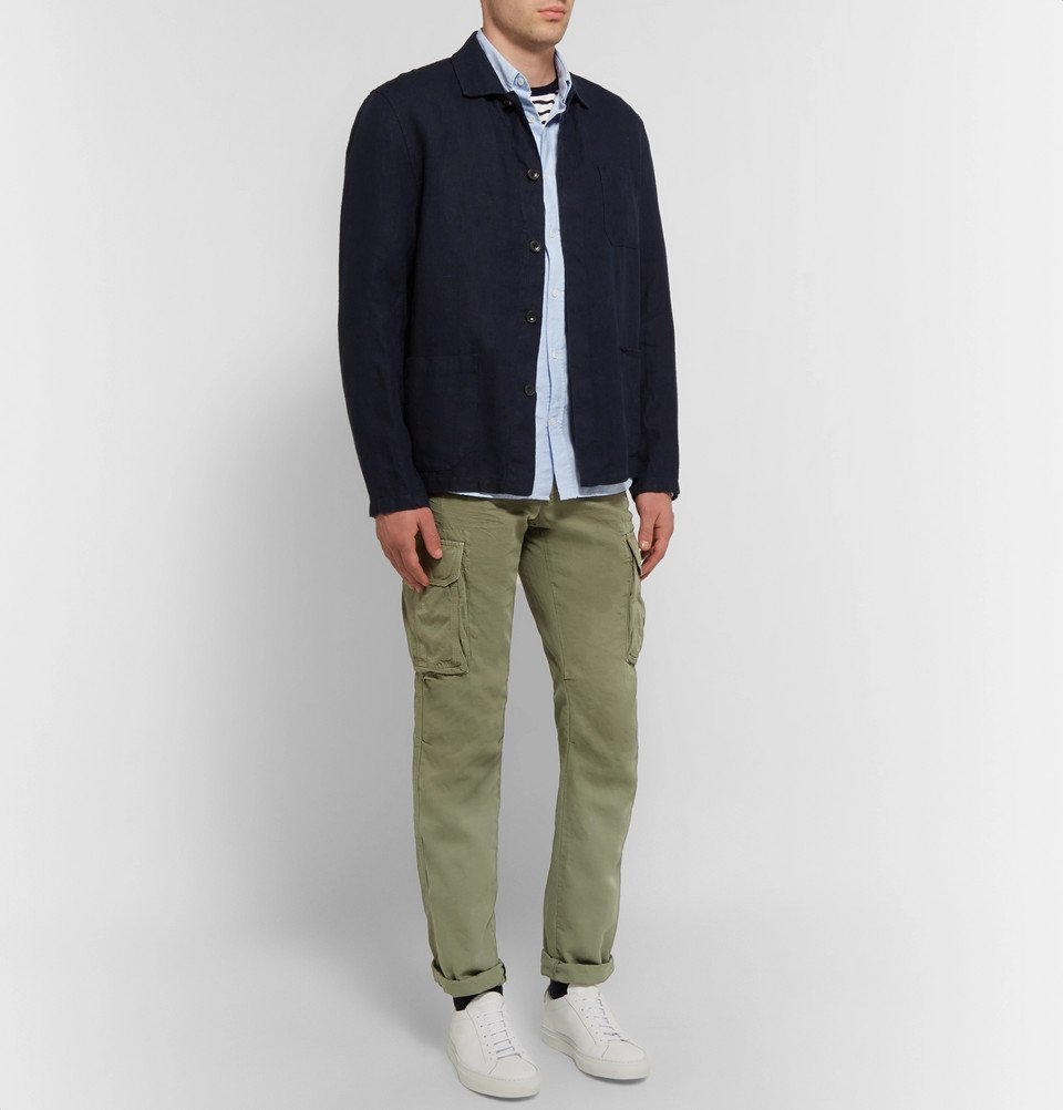 Incotex - Slim-Fit Cotton and Linen-Blend Cargo Trousers