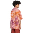 Nicholas Daley Orange and Pink Aloha Shirt