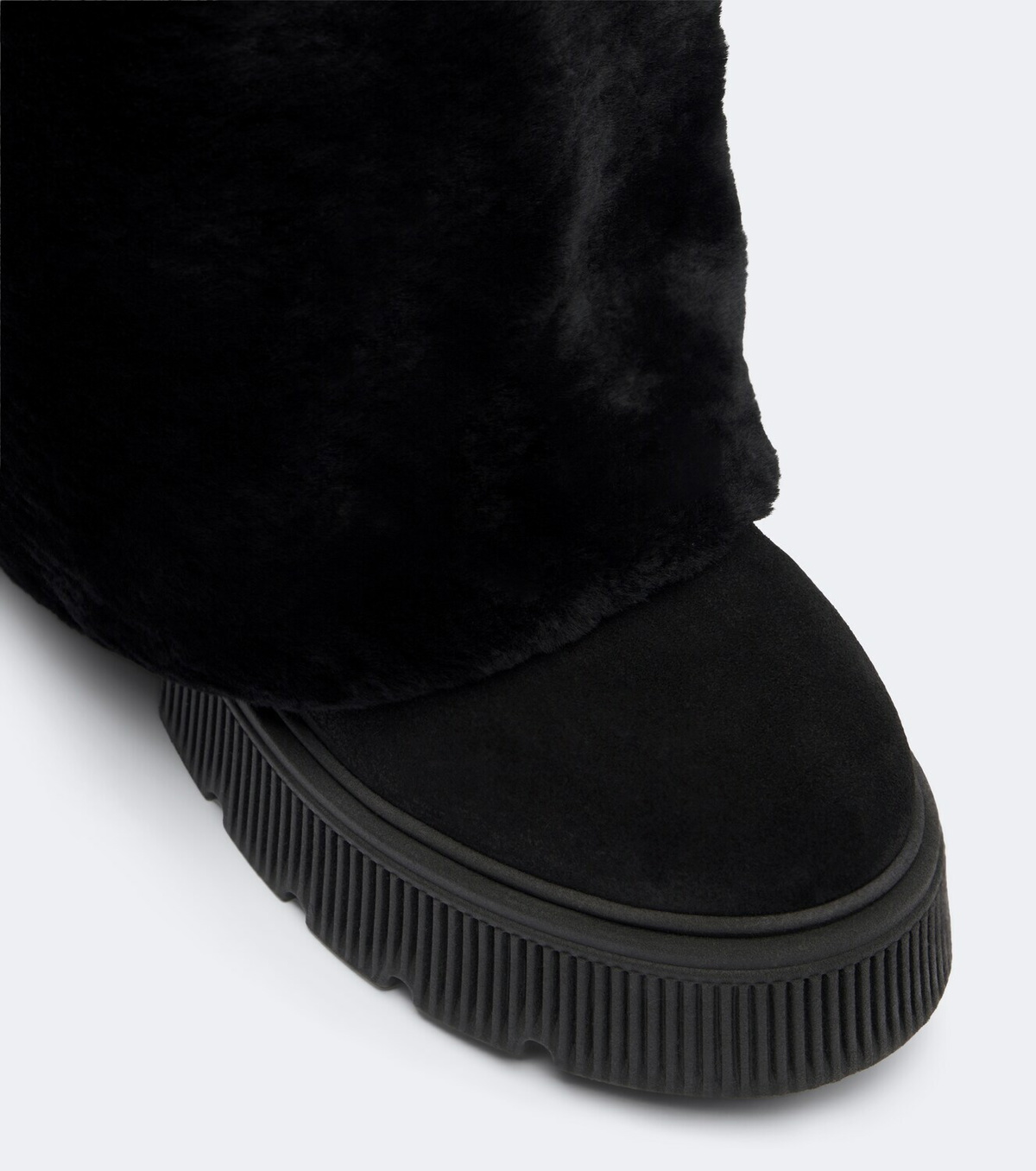 Bogner Turin shearling and suede knee-high boots