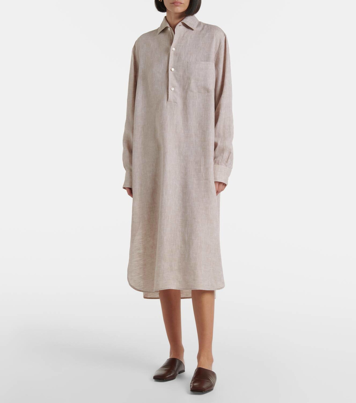 Loro Piana Lora linen shirt dress