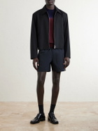 Burberry - Straight-Leg Striped Jacquard-Trimmed Shell Shorts - Black