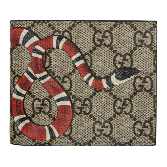 Photo: Gucci Beige GG Supreme Kingsnake Wallet