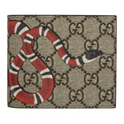 Gucci Beige GG Supreme Kingsnake Wallet